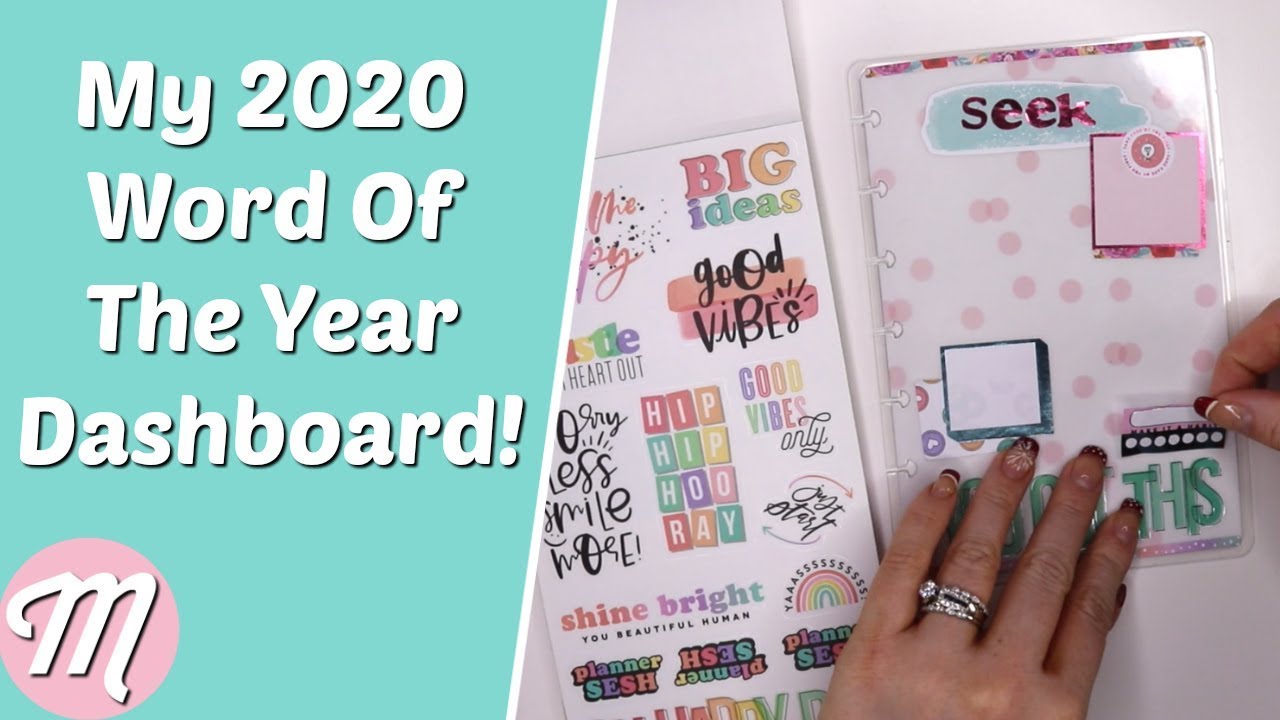 My 2020 Word Of The Year Planner Dashboard!