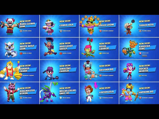 Brawl Stars Skins Database: Pins, Heroes, Brawl Pass