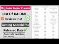 List of Xiaomi Devices that getting Android 9.0 Pie update with Released Confirmed