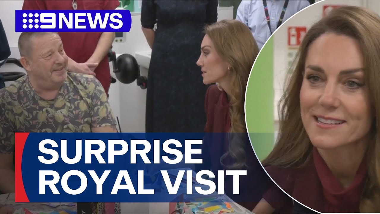Princess of Wales surprises hospital patients with a visit | 9 News Australia
