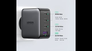 the new UGREEN GAN FAST CHARGER GaN X 100w 8k video