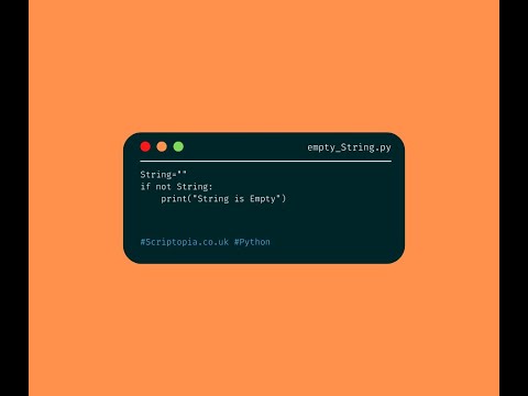 Python Strings - How to check if a string is empty