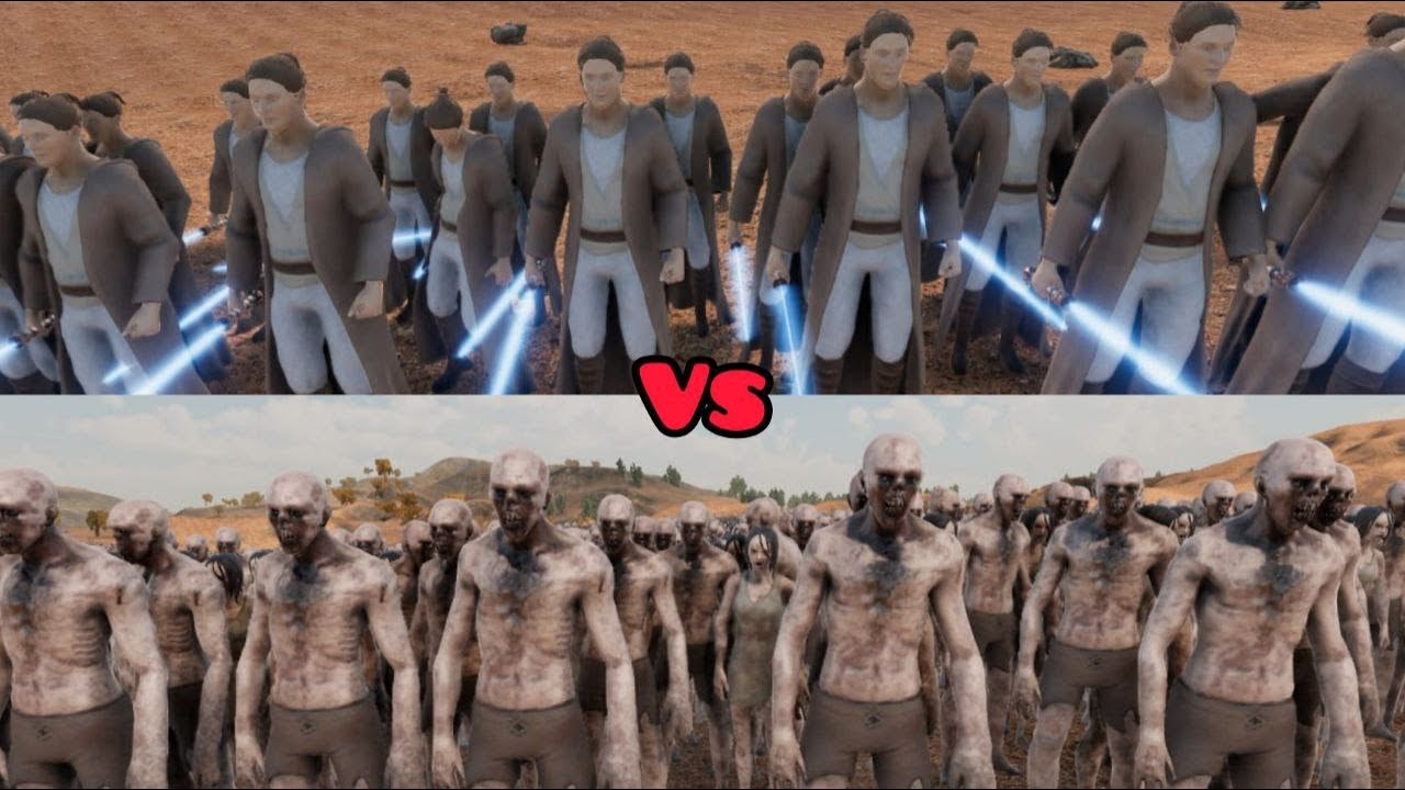 1,000,000 Zombies vs 1,500 Jedi | UEBS 2 Epic Battle
