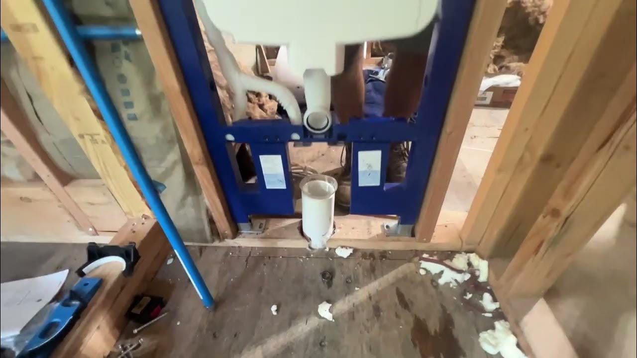 How to rough install a geberit wall hung toilet in a 2x6 & 2x4 wall