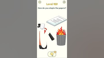 DOP2 (DELETE ONE PART) !! LEVEL 429 !! HOW DO YOU STAPLE THE PAPERS 🤔 !! #short #gaming #video #dop2