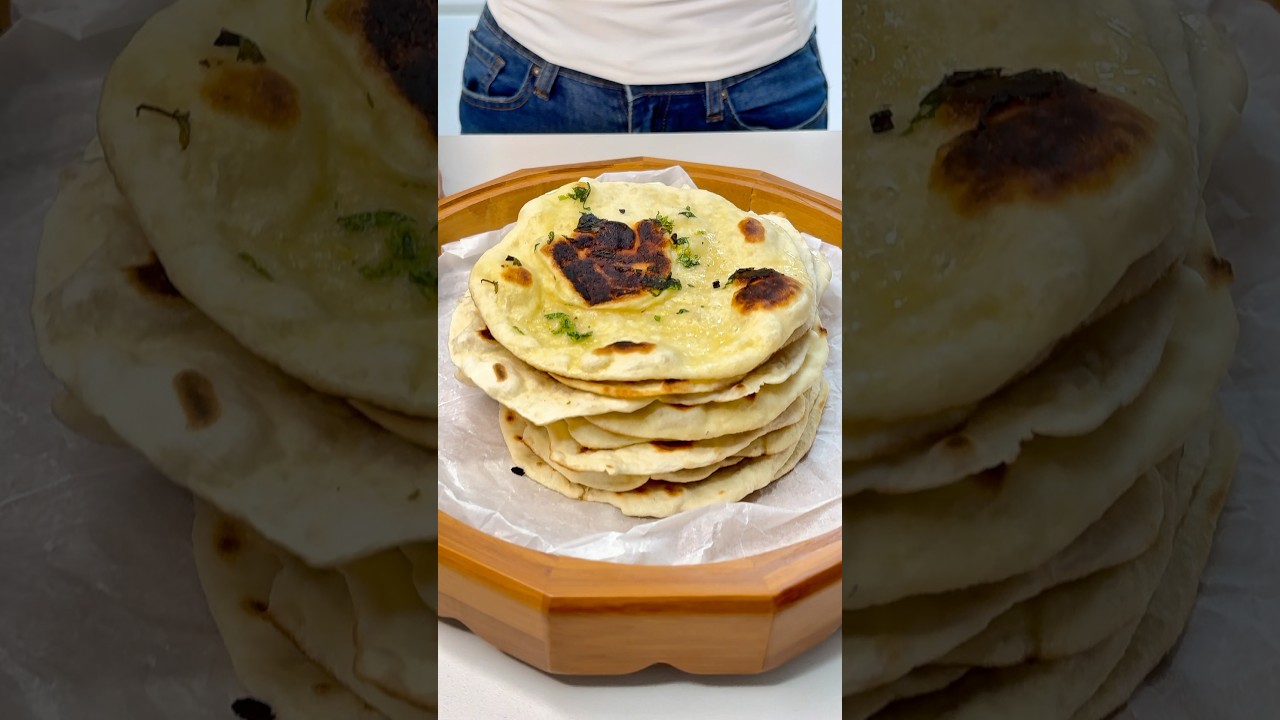 Garlic naans!🫓🧄 