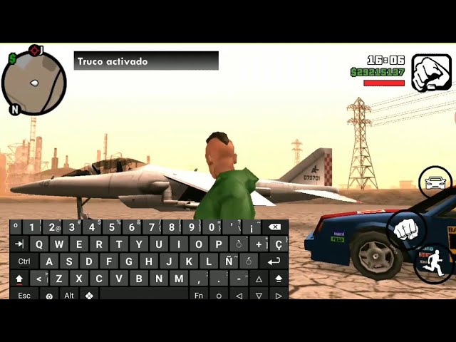 TRUCOS PARA GTA SAN ANDREAS ANDROID CON HACKERS KEYBOARD 