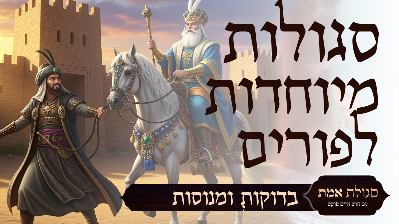 סגולות מיוחדת לפורים | סגולת אמת | עם הרב חיים פוקס ואיתמר צור