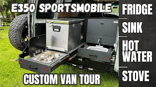 4x4 Econoline Camper Conversion with Sportsmobile Top and Full Drawer System build!!!!