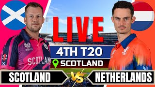🔴Live: Netherlands vs Scotland | 4th Match | SCO Tri Series 2025 | Live Score & Commentary