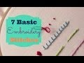 7 Basic Embroidery Stitches | 3and3quarters