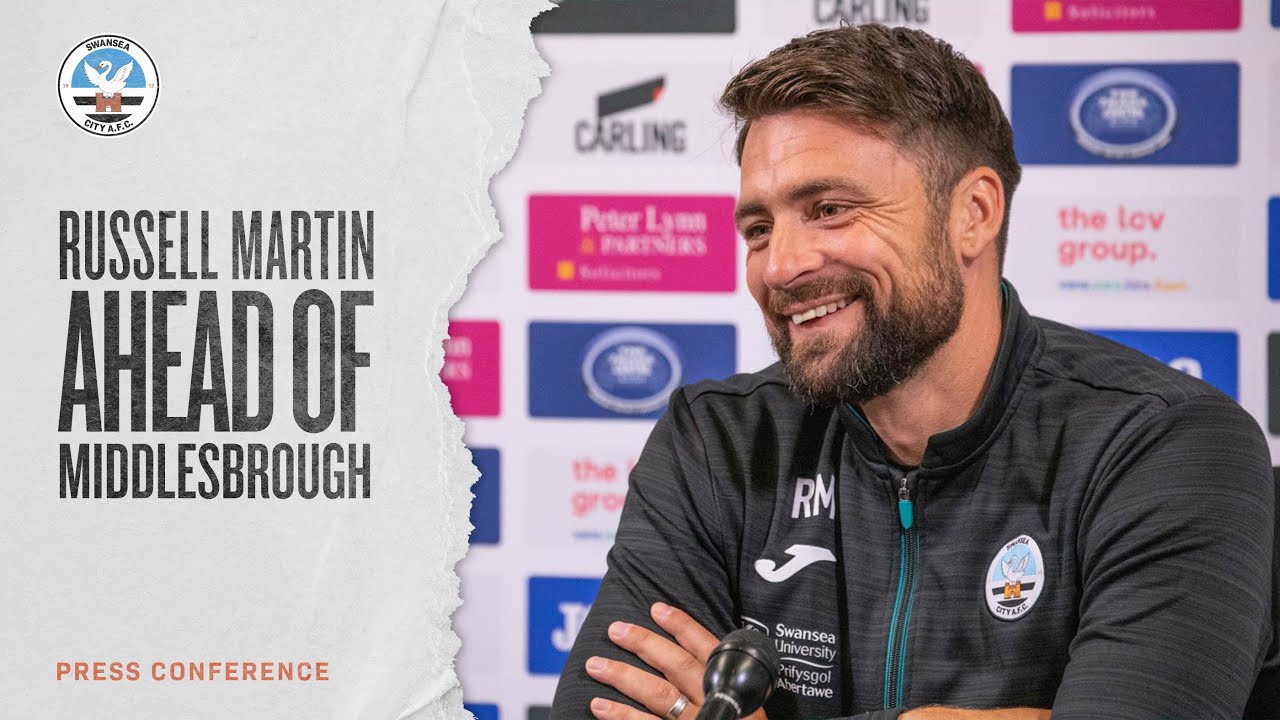 Russell Martin ahead of Middlesbrough Press Conference YouTube