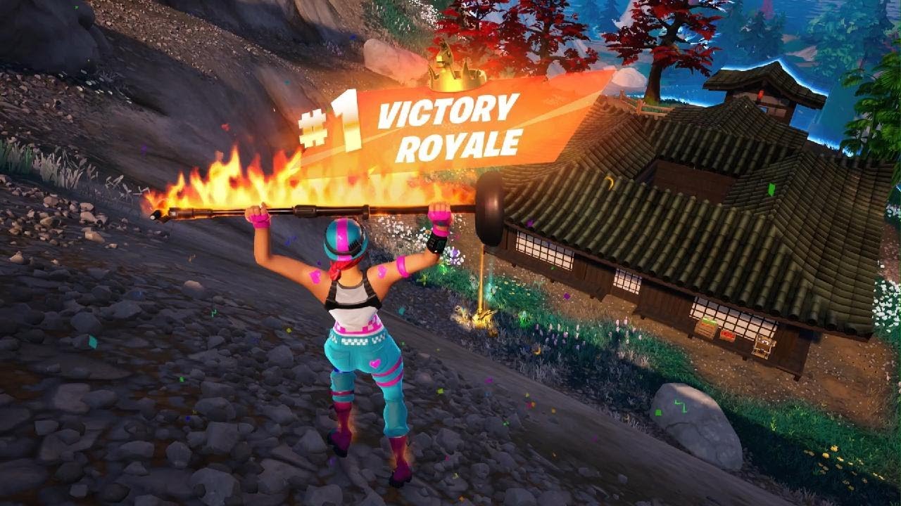 *NEW* FEMALE PIXEL HEART BULLSEYE SKIN IN FORTNITE PS5 + A VICTORY ROYALE WIN! (SOLO)