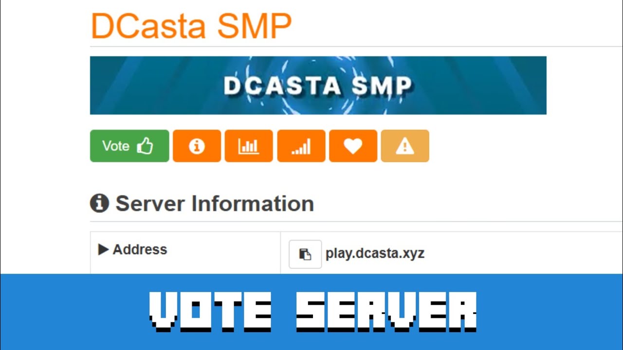 CARA VOTE DI SERVER DCASTA SMP!!! | TUTORIAL DCASTA - YouTube
