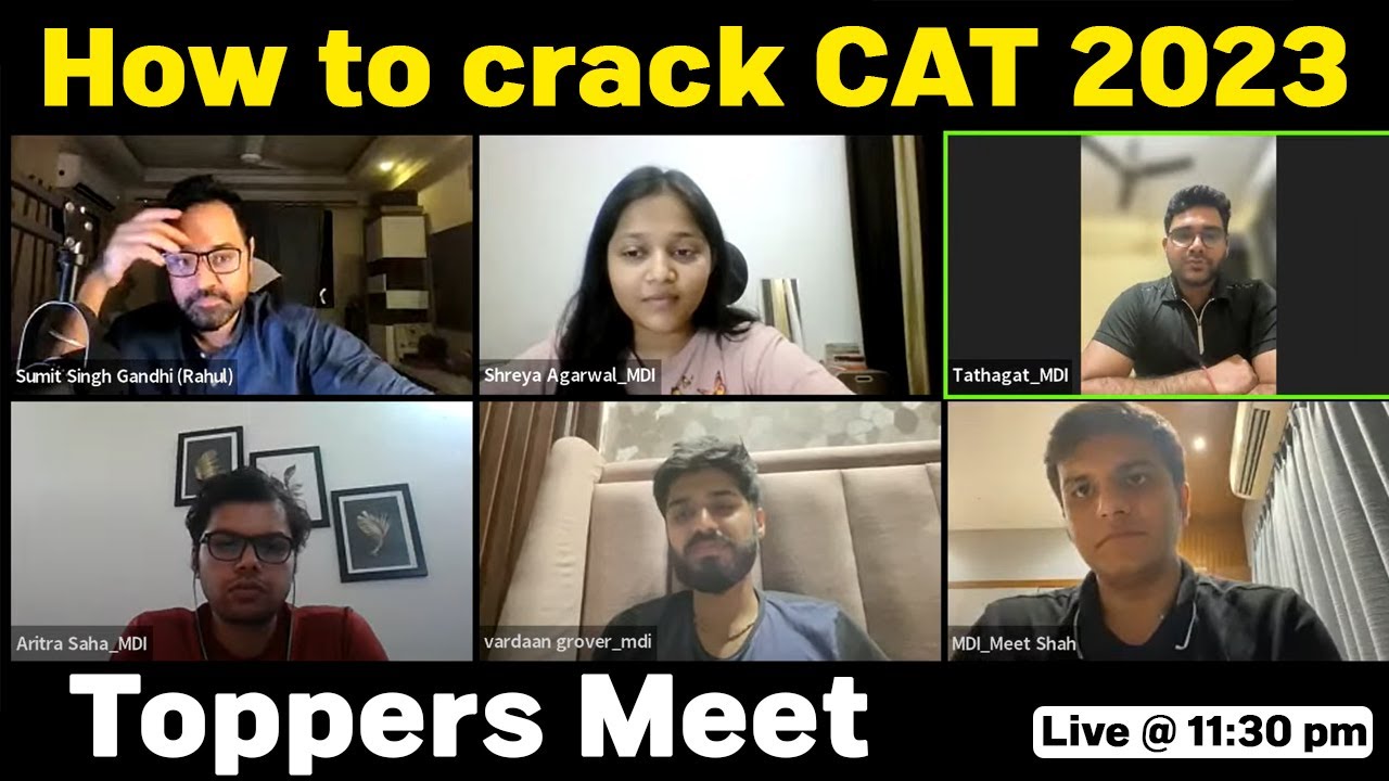 How to crack CAT 2023 | Toppers Meet | CAT 2023 / 2024 Preparation ...