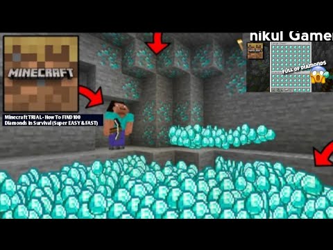 💎💎Minecraft TRIAL - How To FIND 100 Diamonds in Survival (Super EASY ...