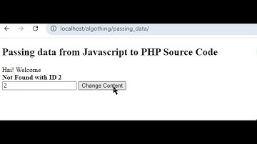pass variables and data from JavaScript to PHP