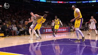 LeBron James draws BACK-TO-BACK offensive fouls from Nikola Jokic | NBA on ESPN