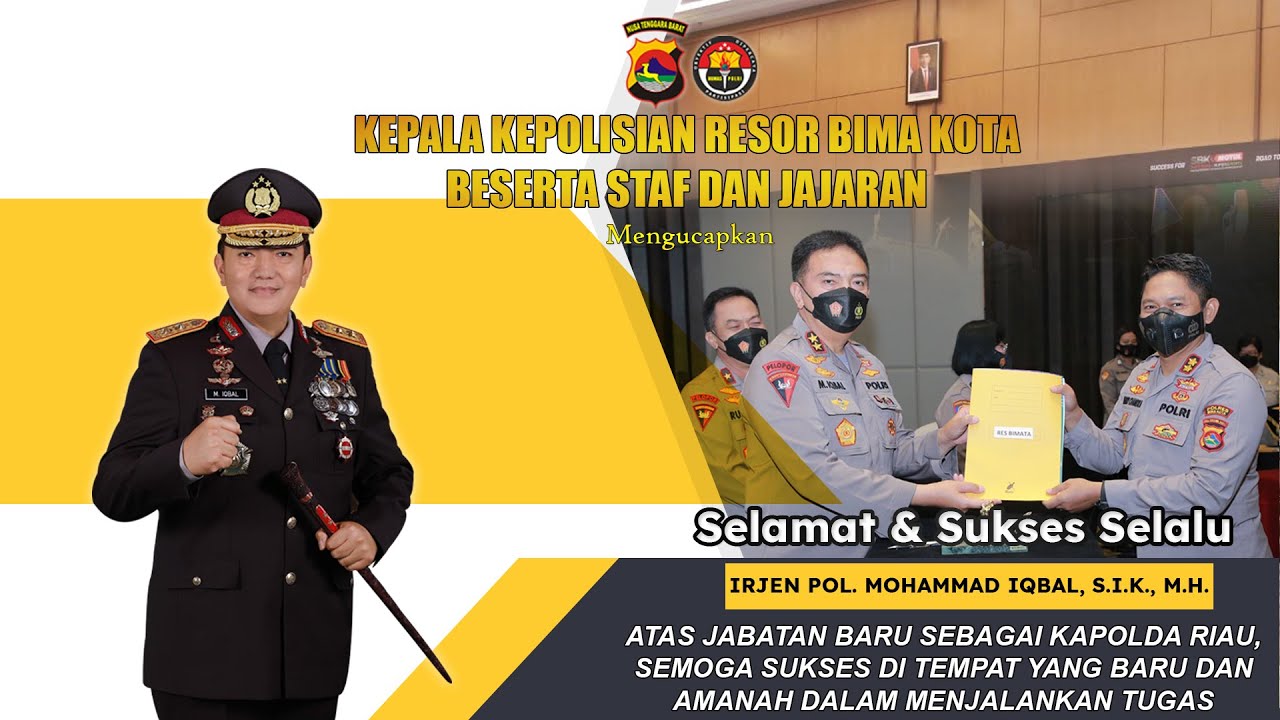 Jabat Kapolda Riau, IRJEN POL. MOHAMMAD IQBAL, S.I.K.,M.H., Berpamitan Ke Bima.