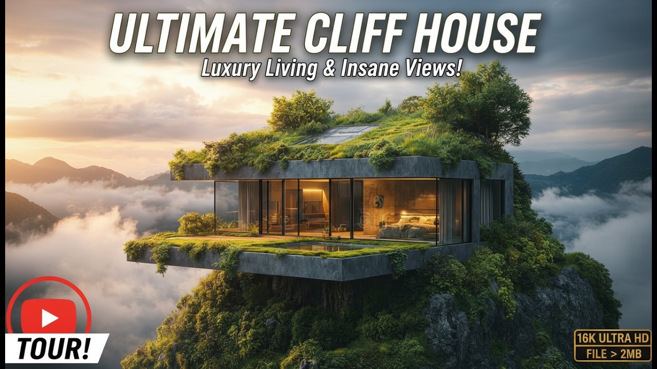 The Most Beautiful Cliff House in the World | Luxury Eco Home in the Clouds 🌿🏔