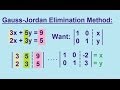 Algebra - Solving Linear Equations by using the Gauss-Jordan Elimination Method 2/2