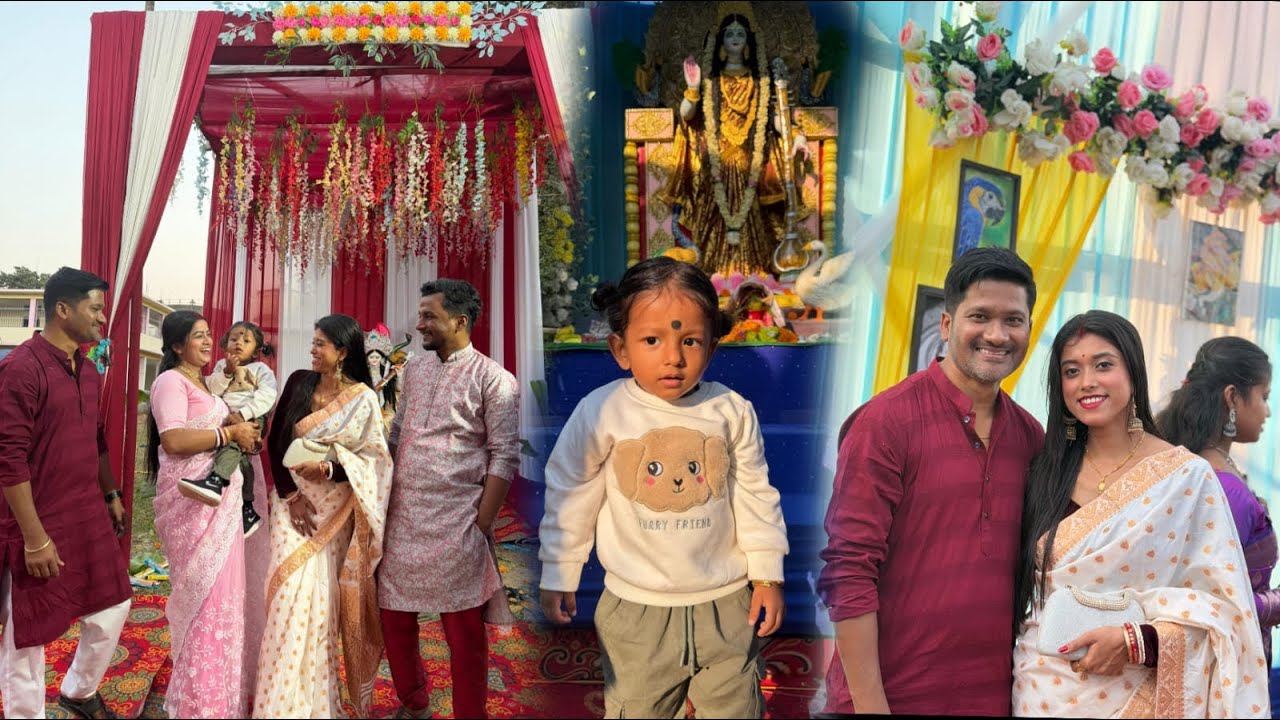 Saraswati puja 2k26💕🌸 #friends #family #youtube #saraswatipuja2026 #vlog #banglavlog #viral 