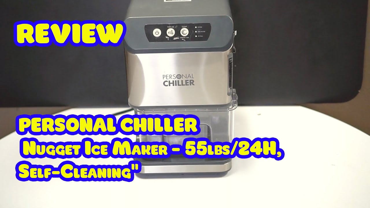"PERSONAL CHILLER Nugget Ice Maker - 55lbs/24H, Self-Cleaning"