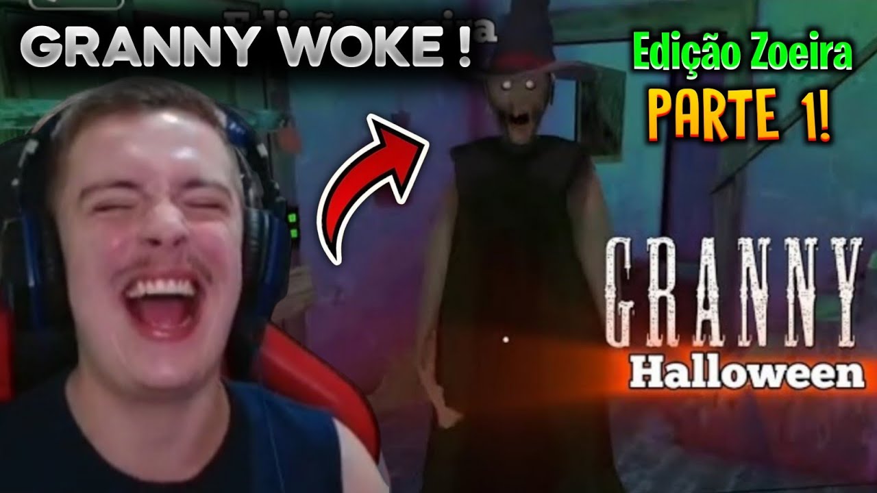 REAGINDO A GRANNY WOKE ME PERSEGUINDO!! - Granny Halloween Zueira 
