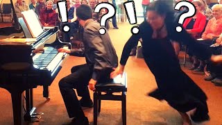 Funniest Piano Duet! Encore Oublié by Rolf-Peter Wille (魏樂富)