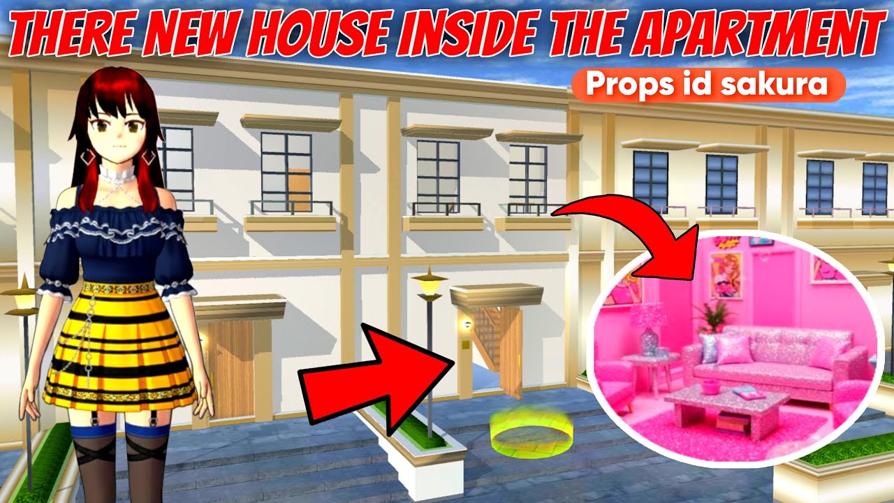 Opening the brown house door in Sakura School Simulator, what could be inside? 🏠