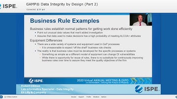 AM20 GAMP® Data Integrity by Design Part 2 Robert Dillman