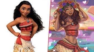 Disney Princess Characters as Anime - Misa Cartoons