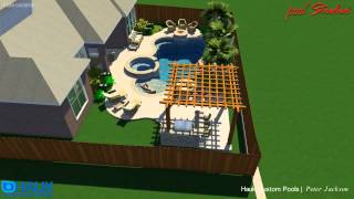 Hauk Custom Pools; Stuart Residence w/ Spa- McKinney, TX