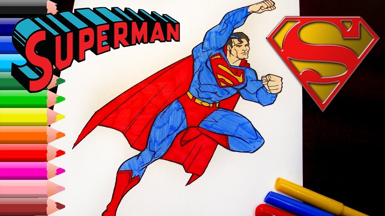Superman Coloring Pages for kids  // Superman coloring book