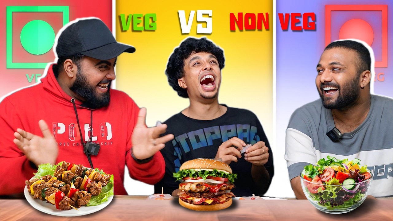 VEG NON VEG NO FOOD CHALLENGE 😆🤣