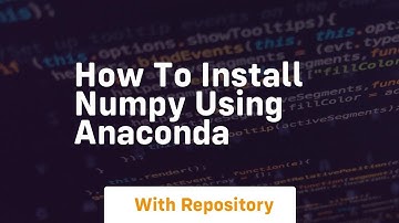 how to install numpy using anaconda