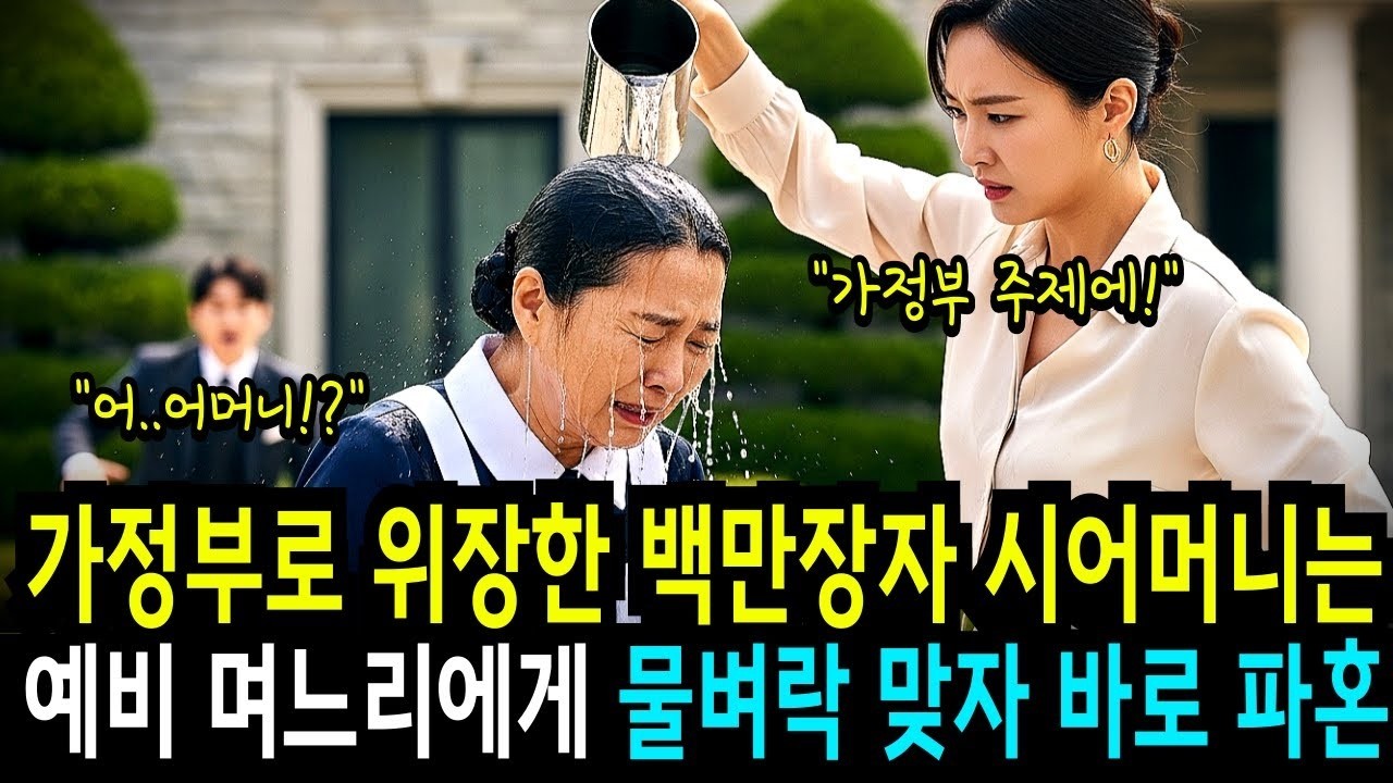 가정부로 위장한 백만장자 시어머니는 예비 며느리에게 물벼락 맞자 바로 파혼시키는데