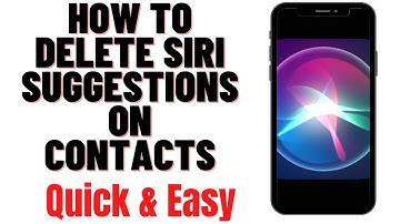HOW TO DELETE SIRI SUGGESTIONS ON CONTACTS in 2024