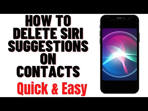 HOW TO DELETE SIRI SUGGESTIONS ON CONTACTS In 2023