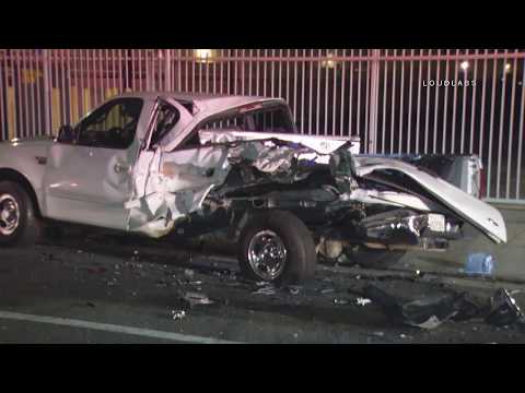 Seven Car Pile Up / Van Nuys   RAW FOOTAGE