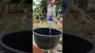 Three different methods to empty a water bottle