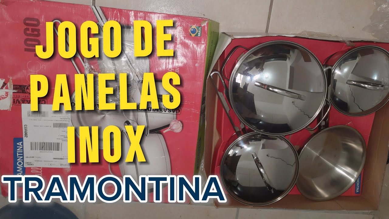 UNBOXING DAS PANELAS TRAMONTINA – JOGO DE INOX