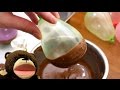 balloon chocolate bowls! 風船チョコレートに抹茶ムースを入れたよ #157