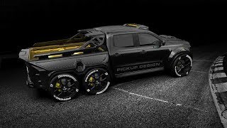 6 wheel mercedes truck : Mercedes X Class 6x6 Custom is Pickup of Your Nightmares