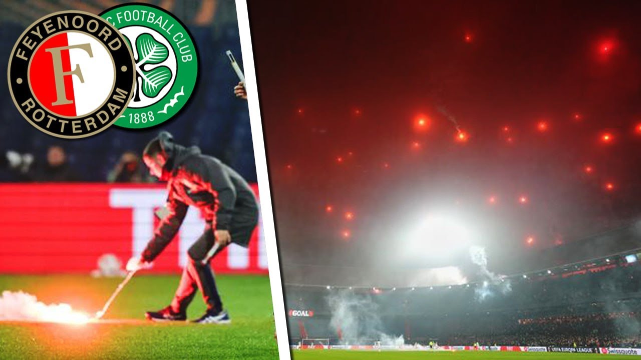 FEYENOORD - CELTIC | Feyenoord Fans schoten vuurwerk de Kuip in | Feyenoord vs. Celtic Fireworks