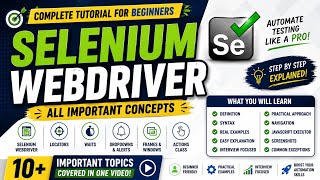 Selenium WebDriver Tutorial for Beginners | Complete Selenium Concepts Explained 