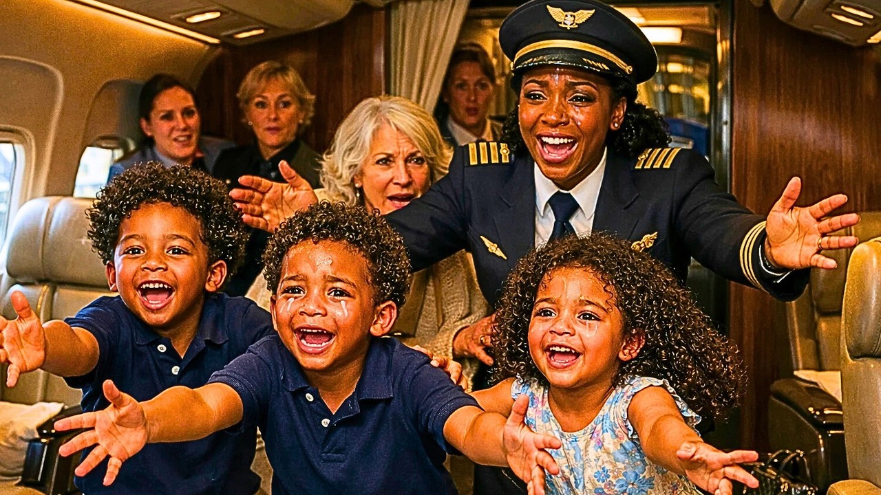 Pilot Made Her Announcement, 3 Kids in First Class Screamed: 'THAT'S MOMMY'S VOICE!