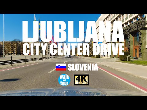 Ljubljana City Center Drive in 4K UHD (60 fps)