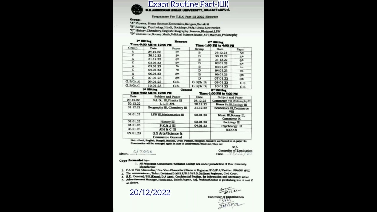 😀Part - 3 💥Exam Routine💥