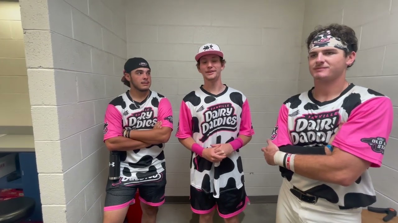 Postgame Interview: Danville Dairy Daddies' Josh Gunn, Tyler Collins, Isaiah French